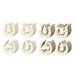 Maxbell Unfinished Wooden Horseshoe Slices Polished Surfaces for Party Decoration 24 Pieces
