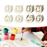 Maxbell Unfinished Wooden Horseshoe Slices Polished Surfaces for Party Decoration 24 Pieces