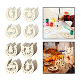 Maxbell Unfinished Wooden Horseshoe Slices Polished Surfaces for Party Decoration 24 Pieces