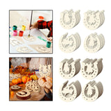 Maxbell Unfinished Wooden Horseshoe Slices Polished Surfaces for Party Decoration 24 Pieces