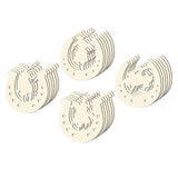 Maxbell Unfinished Wooden Horseshoe Slices Polished Surfaces for Party Decoration 24 Pieces