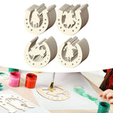 Maxbell Unfinished Wooden Horseshoe Slices Polished Surfaces for Party Decoration 48 Pieces