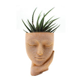 Maxbell Flower Vase Decor Outdoor Indoor Face Head Planter for Office Hotel Nursery