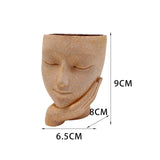 Maxbell Flower Vase Decor Outdoor Indoor Face Head Planter for Office Hotel Nursery