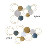 Maxbell Modern Metal Wall Art Decoration Sofa Background Pendant Artwork for Decor Style A