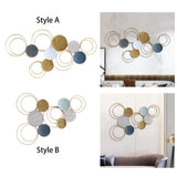 Maxbell Modern Metal Wall Art Decoration Sofa Background Pendant Artwork for Decor Style A