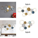 Maxbell Modern Metal Wall Art Decoration Sofa Background Pendant Artwork for Decor Style A