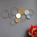Maxbell Modern Metal Wall Art Decoration Sofa Background Pendant Artwork for Decor Style A