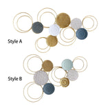 Maxbell Modern Metal Wall Art Decoration Sofa Background Pendant Artwork for Decor Style A