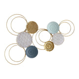 Maxbell Modern Metal Wall Art Decoration Sofa Background Pendant Artwork for Decor Style B