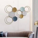 Maxbell Modern Metal Wall Art Decoration Sofa Background Pendant Artwork for Decor Style B