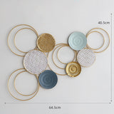 Maxbell Modern Metal Wall Art Decoration Sofa Background Pendant Artwork for Decor Style B