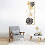 Maxbell Wall Sculpture Art Wall Hanging Statue Collectible for Living Room Decor Rectangle 22x60x2cm