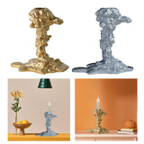 Maxbell Vintage Style Pillar Candle Holder Candlestick for Table Centerpiece Holiday Aureate