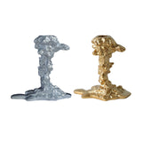 Maxbell Vintage Style Pillar Candle Holder Candlestick for Table Centerpiece Holiday Aureate