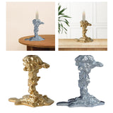 Maxbell Vintage Style Pillar Candle Holder Candlestick for Table Centerpiece Holiday Aureate
