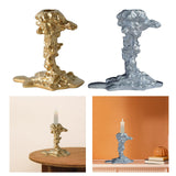 Maxbell Vintage Style Pillar Candle Holder Candlestick for Table Centerpiece Holiday Aureate