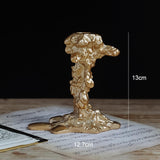 Maxbell Vintage Style Pillar Candle Holder Candlestick for Table Centerpiece Holiday Aureate