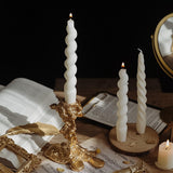 Maxbell Vintage Style Pillar Candle Holder Candlestick for Table Centerpiece Holiday Aureate