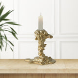Maxbell Vintage Style Pillar Candle Holder Candlestick for Table Centerpiece Holiday Aureate