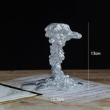 Maxbell Vintage Style Pillar Candle Holder Candlestick for Table Centerpiece Holiday Argent