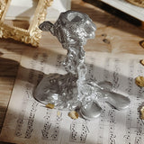 Maxbell Vintage Style Pillar Candle Holder Candlestick for Table Centerpiece Holiday Argent