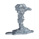 Maxbell Vintage Style Pillar Candle Holder Candlestick for Table Centerpiece Holiday Argent