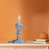 Maxbell Vintage Style Pillar Candle Holder Candlestick for Table Centerpiece Holiday Argent