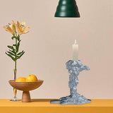 Maxbell Vintage Style Pillar Candle Holder Candlestick for Table Centerpiece Holiday Argent