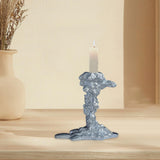 Maxbell Vintage Style Pillar Candle Holder Candlestick for Table Centerpiece Holiday Argent