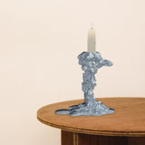 Maxbell Vintage Style Pillar Candle Holder Candlestick for Table Centerpiece Holiday Argent