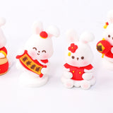 Maxbell Miniature Bunny Figurines Ornament for Shelf Decoration Cake Topper Decor Style A