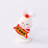Maxbell Miniature Bunny Figurines Ornament for Shelf Decoration Cake Topper Decor Style A