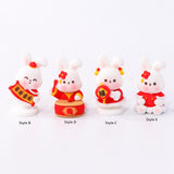 Maxbell Miniature Bunny Figurines Ornament for Shelf Decoration Cake Topper Decor Style A