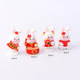 Maxbell Miniature Bunny Figurines Ornament for Shelf Decoration Cake Topper Decor Style A
