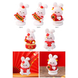 Maxbell Miniature Bunny Figurines Ornament for Shelf Decoration Cake Topper Decor Style A