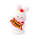Maxbell Miniature Bunny Figurines Ornament for Shelf Decoration Cake Topper Decor Style A