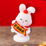 Maxbell Miniature Bunny Figurines Ornament for Shelf Decoration Cake Topper Decor Style A