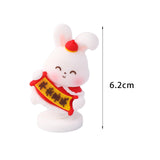 Maxbell Miniature Bunny Figurines Ornament for Shelf Decoration Cake Topper Decor Style A