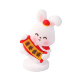 Maxbell Miniature Bunny Figurines Ornament for Shelf Decoration Cake Topper Decor Style B
