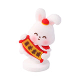 Maxbell Miniature Bunny Figurines Ornament for Shelf Decoration Cake Topper Decor Style B