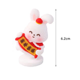 Maxbell Miniature Bunny Figurines Ornament for Shelf Decoration Cake Topper Decor Style B