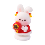Maxbell Miniature Bunny Figurines Ornament for Shelf Decoration Cake Topper Decor Style C