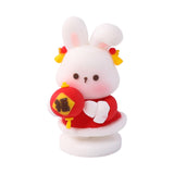 Maxbell Miniature Bunny Figurines Ornament for Shelf Decoration Cake Topper Decor Style C