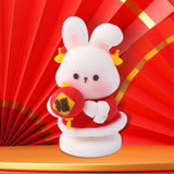 Maxbell Miniature Bunny Figurines Ornament for Shelf Decoration Cake Topper Decor Style C