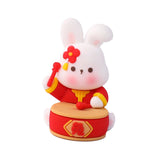 Maxbell Miniature Bunny Figurines Ornament for Shelf Decoration Cake Topper Decor Style D