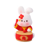 Maxbell Miniature Bunny Figurines Ornament for Shelf Decoration Cake Topper Decor Style D