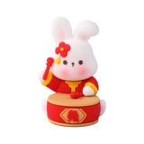 Maxbell Miniature Bunny Figurines Ornament for Shelf Decoration Cake Topper Decor Style D