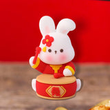 Maxbell Miniature Bunny Figurines Ornament for Shelf Decoration Cake Topper Decor Style D