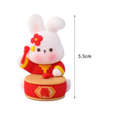 Maxbell Miniature Bunny Figurines Ornament for Shelf Decoration Cake Topper Decor Style D